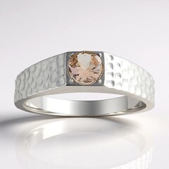 Anello in argento con Morganite Brasiliana