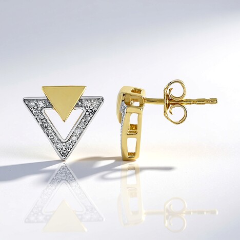 Orecchini in argento con Diamante I2 (I)