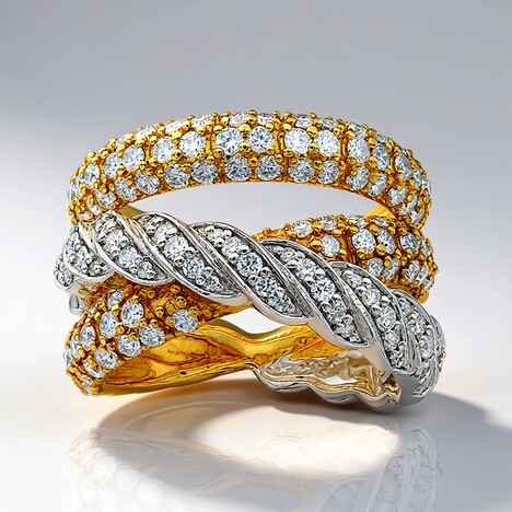 Anello in oro con Diamante VVS1 (G) (Annette)