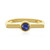 Zilveren ring met een blauwe ster saffier