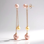 Pendientes en plata con Perla Ming púrpura (TPC)