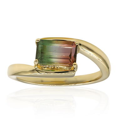 Mehrfarbiger Turmalin-Goldring