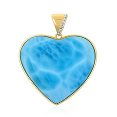 9K Larimar Gold Pendant