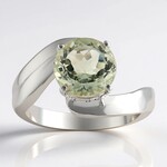 Anello in argento con Ametista Verde (Pallanova)