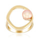 Anello in argento con Perla Ming color Pesca (TPC)