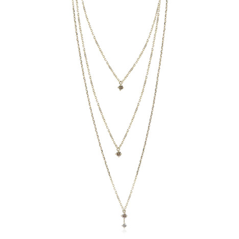 VVS2 Schokoladen-Brillant-Goldcollier