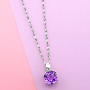 Pendentif en argent et Améthyste