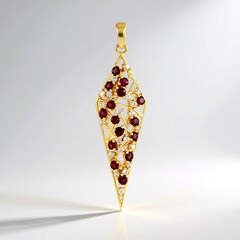 Ciondolo in argento con Spinello Rosso (de Melo Essence)