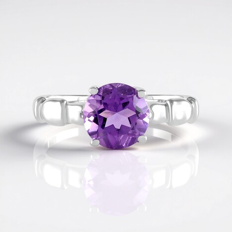 Anello in argento con Ametista Siberiana (de Melo Essence)