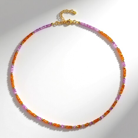 Collana in argento con Granato Mandarino (Riya)