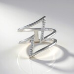 Anello in argento con Diamante I2 (H) (de Melo Essence)