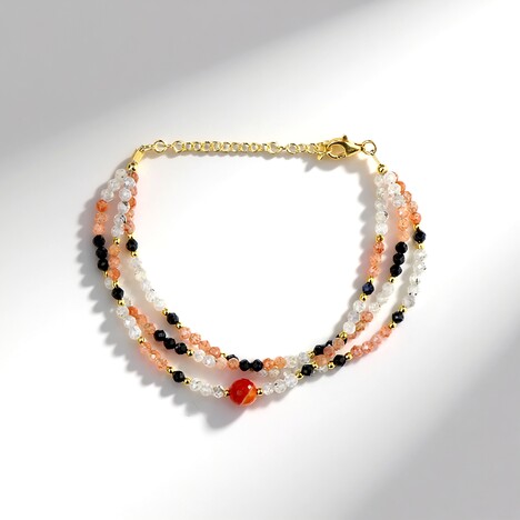 Bracciale in argento con Agata Rossa (Riya)