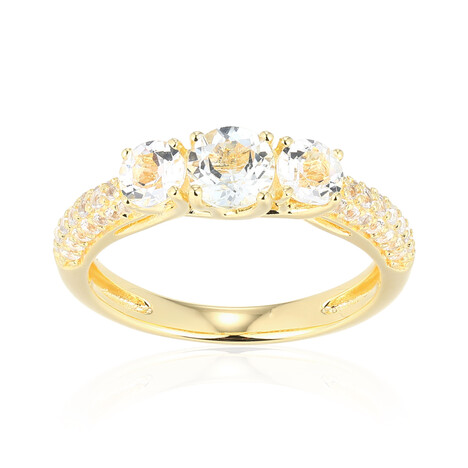 White Topaz Silver Ring