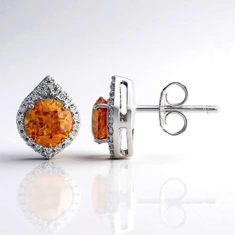 Boucles d'oreilles en argent et Sphalérite (de Melo Essence)
