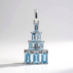Ciondolo in argento con Topazio Blu Svizzero