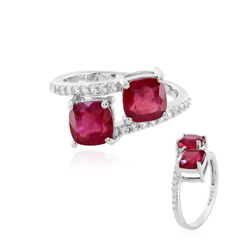 Anillo en plata con Rubí de Madagascar