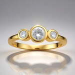 Anello in oro con Diamante SI1 (G) (Annette)
