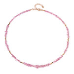 Collana in argento con Zaffiro Ceylon Rosa