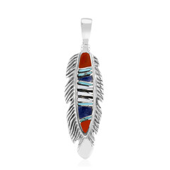 Zilveren hanger met Blauwe Kingman Mohave Turkooisen (Jones Lee)