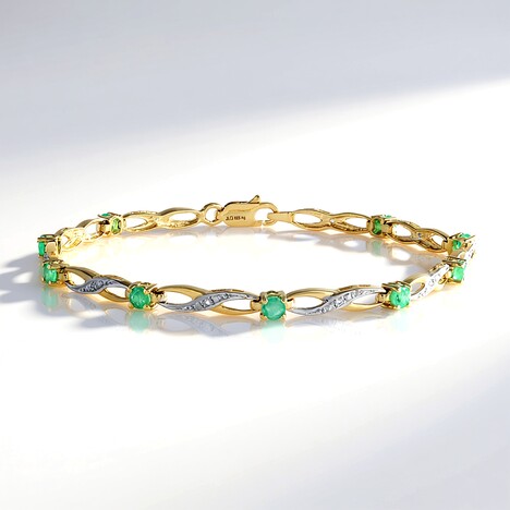 Bracciale in argento con Smeraldo Socoto