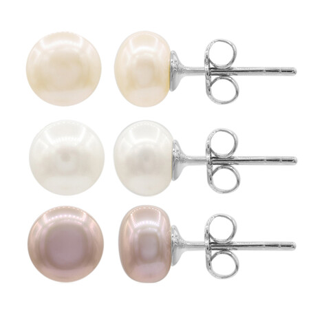 Süßwasserzuchtperlen-Silberohrringe (TPC)