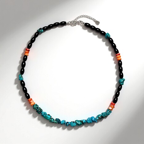 Collana in argento con Onice Nero