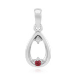 Colgante en plata con Berilo rojo