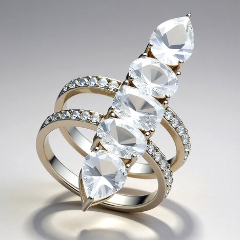 Anello in argento con Danburite