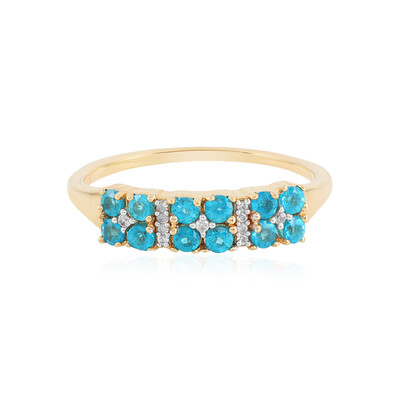 Anello in argento con Apatite Blu Neon