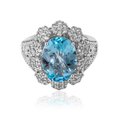 Himmelblauer Topas-Silberring (Dallas Prince Designs)