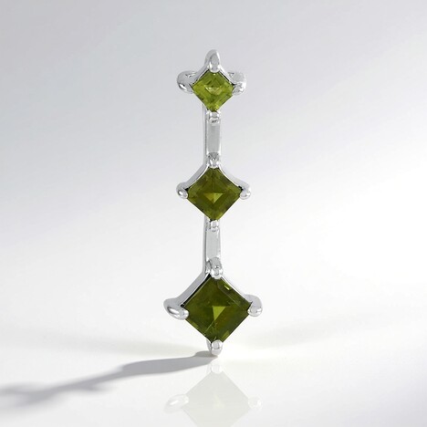 Ciondolo in argento con Vesuvianite