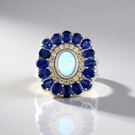 Anello in argento con Opale di Welo (Dallas Prince Designs)
