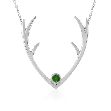 Collana in argento con Diopside Russo