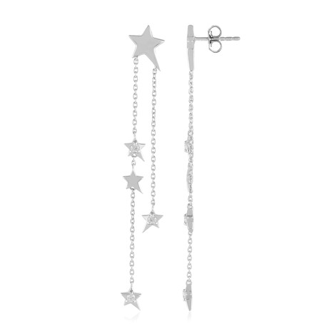 Zirkon-Silberohrringe