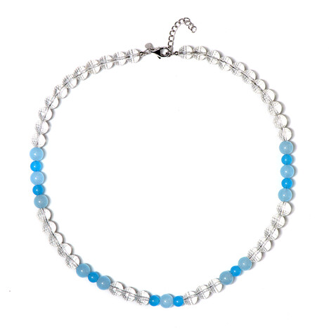 Edelstein-Silberhalskette