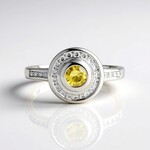 Anello in argento con Sfene (MONOSONO COLLECTION)