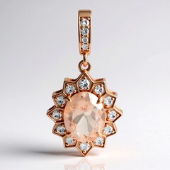 Ciondolo in argento con Morganite Brasiliana