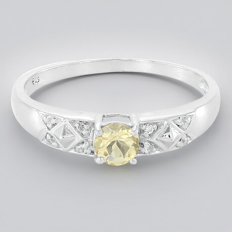 Anello in argento con Berillo Giallo