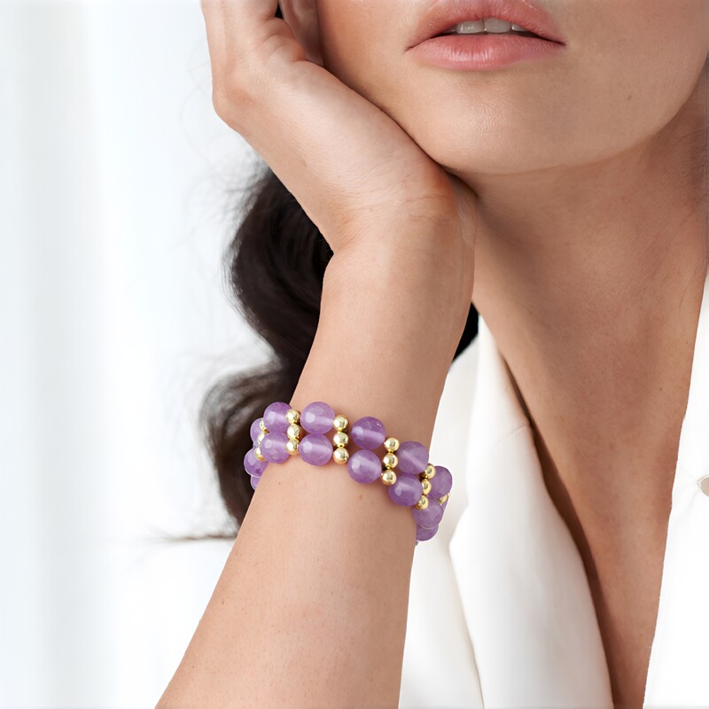 Amethyst Silver Bracelet