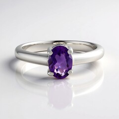 Anello in argento con Ametista Uruguay