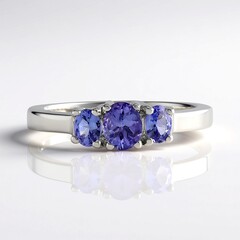 Anello in argento con Tanzanite