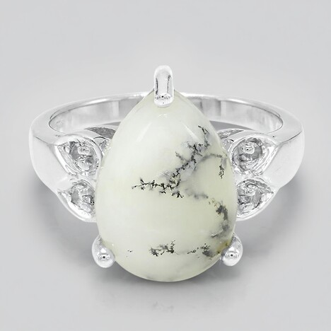 Anello in argento con Agata Dendritica