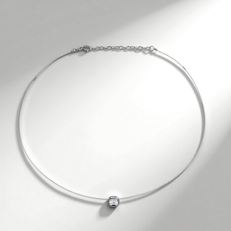 Collana in argento con Topazio Bianco (Adela Silber)