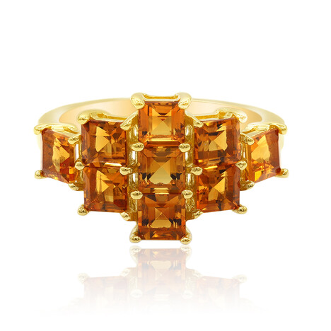 Madeira-Citrin-Silberring