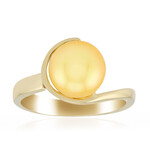 Anello in argento con Perla d'Acqua Dolce Gialla (TPC)