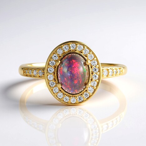 Anello in argento con Opale Mezezo