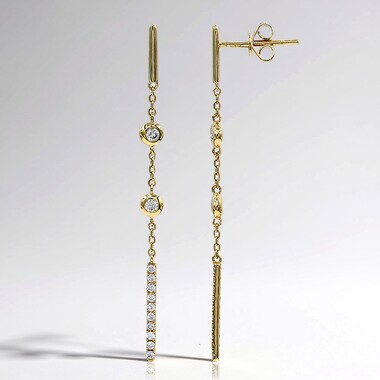 Pendientes en oro con Diamante SI2 (H) (CIRARI)