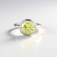 Ouro Verde-Quarz-Silberring