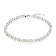 Grüner Amethyst-Silberarmband