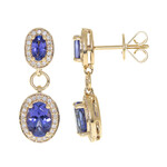 AAA-Tansanit-Goldohrringe (CIRARI)